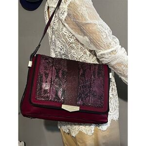 Juicy Couture Wild Ones Patti Burgundy Embossed Snake y2k w/ dust bag